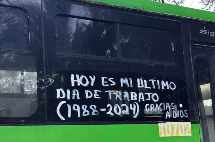 jubilacion de operador de camión urbano en mazatlan