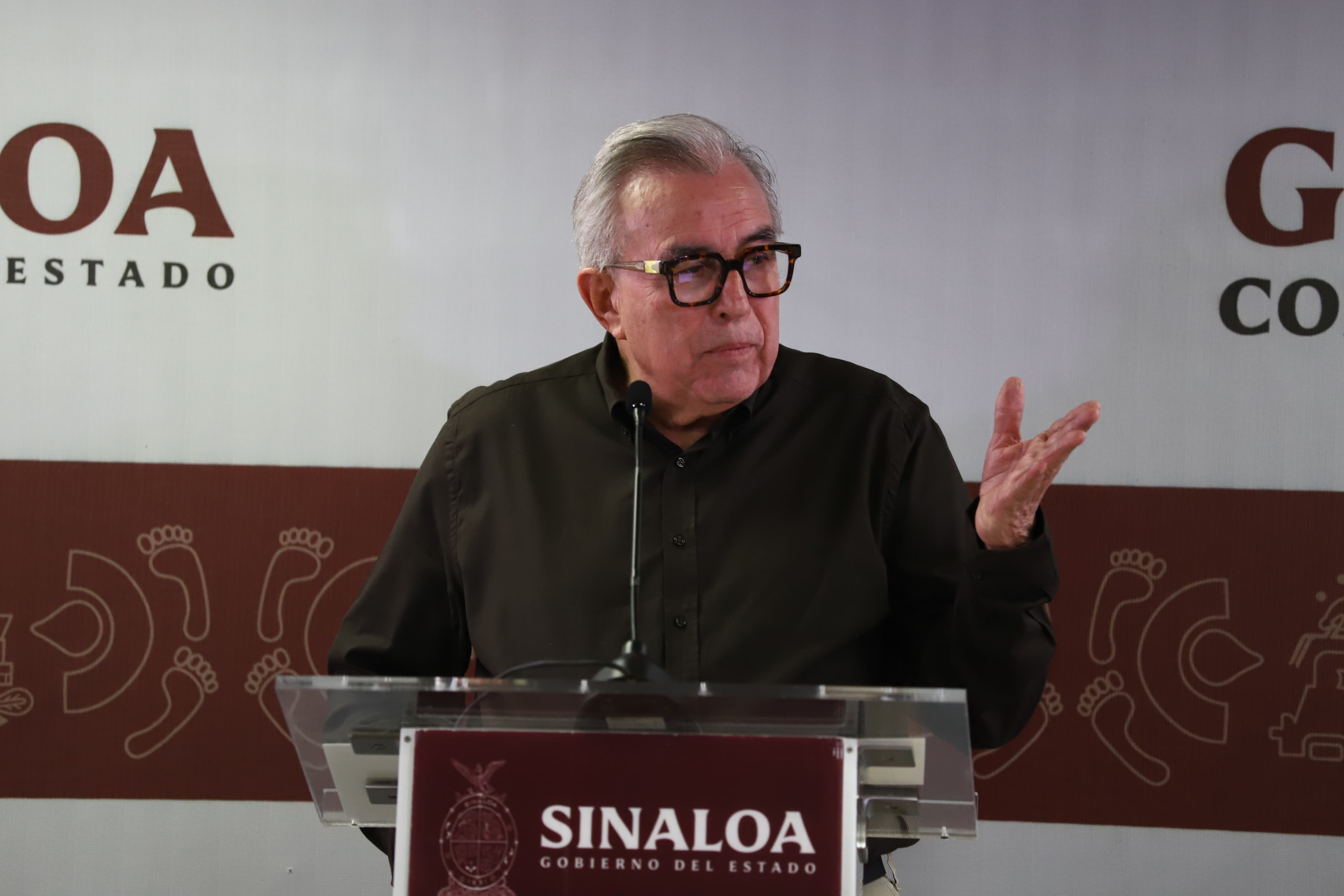 Rubén Rocha Moya en conferencia semanera