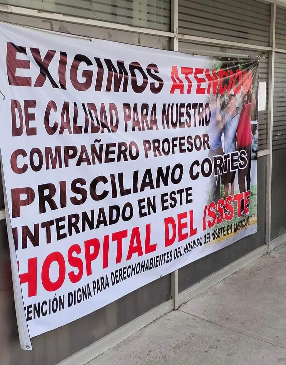 Jubilados del ISSSTE en Mazatlán se manifiestan.