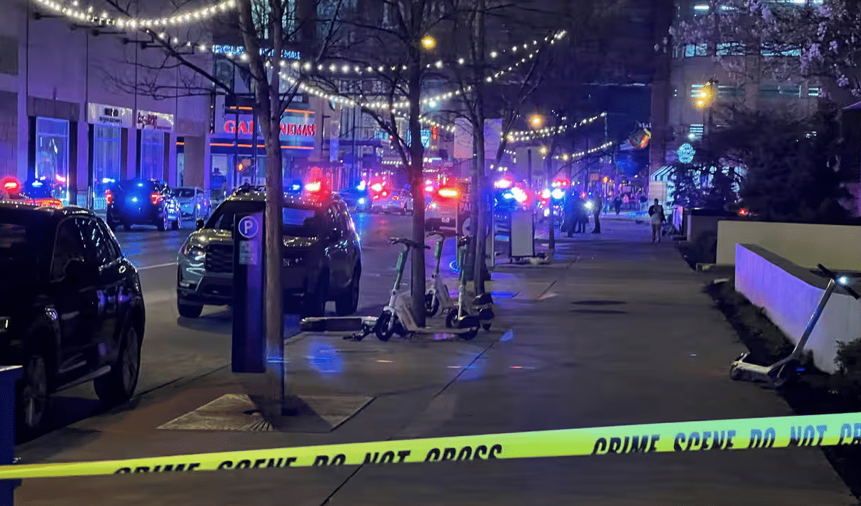 Zona acordonada por la policía de Estados Unidos