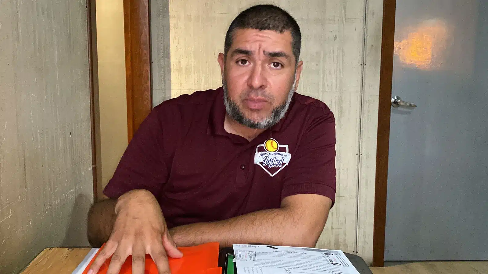 Andrés de Jesús Guzmán Gómez, presidente del comité municipal de softbol en Ahome