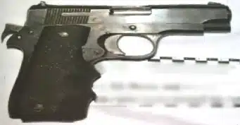 Arma de fuego decomisada a Saúl en Culiacán