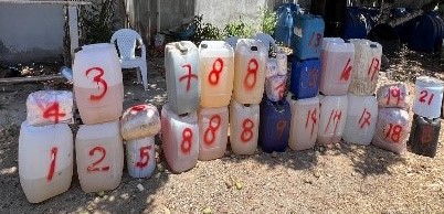 Sustancias y precursores químicos asegurados