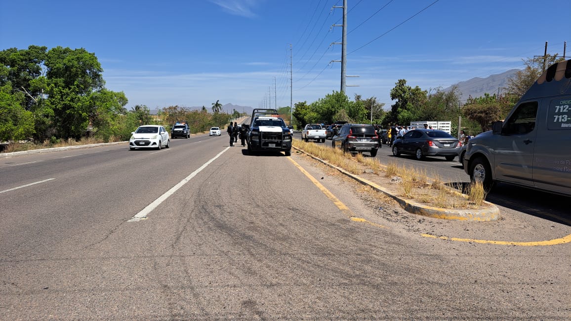 Patrullas en el lugar del accidente 