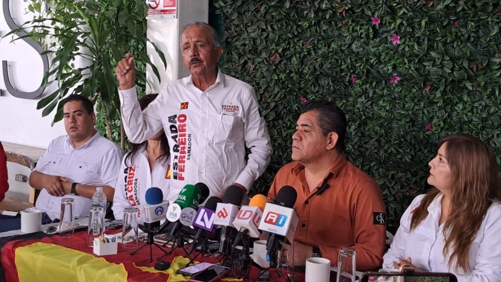 Candidatos del Partido del Trabajo en conferencia de prensa en Culiacán