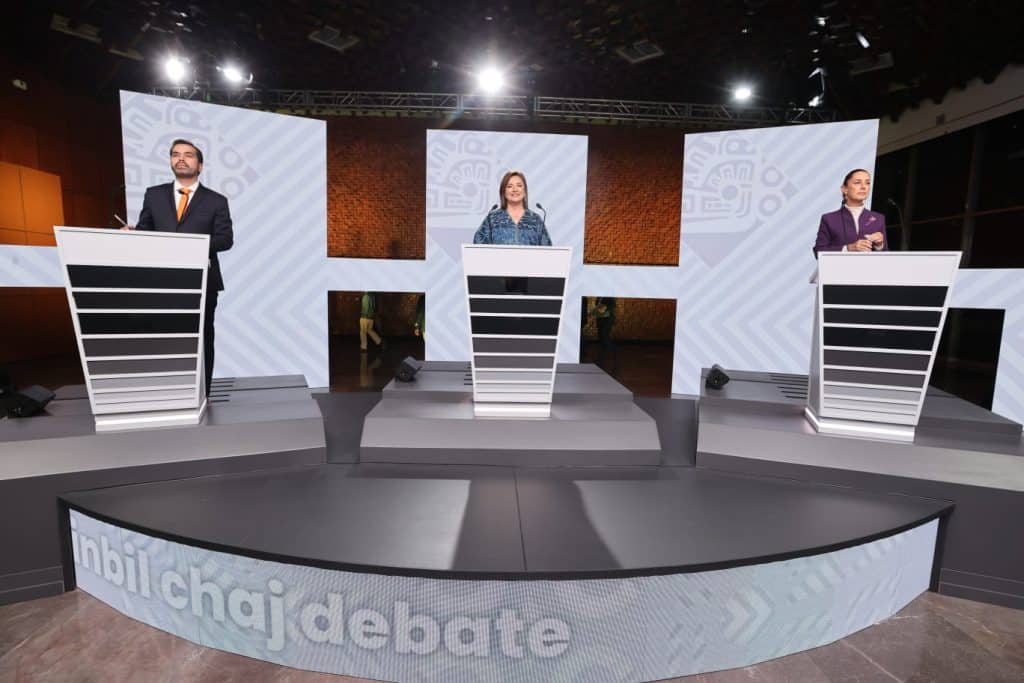 Candidatos en debate presidencial