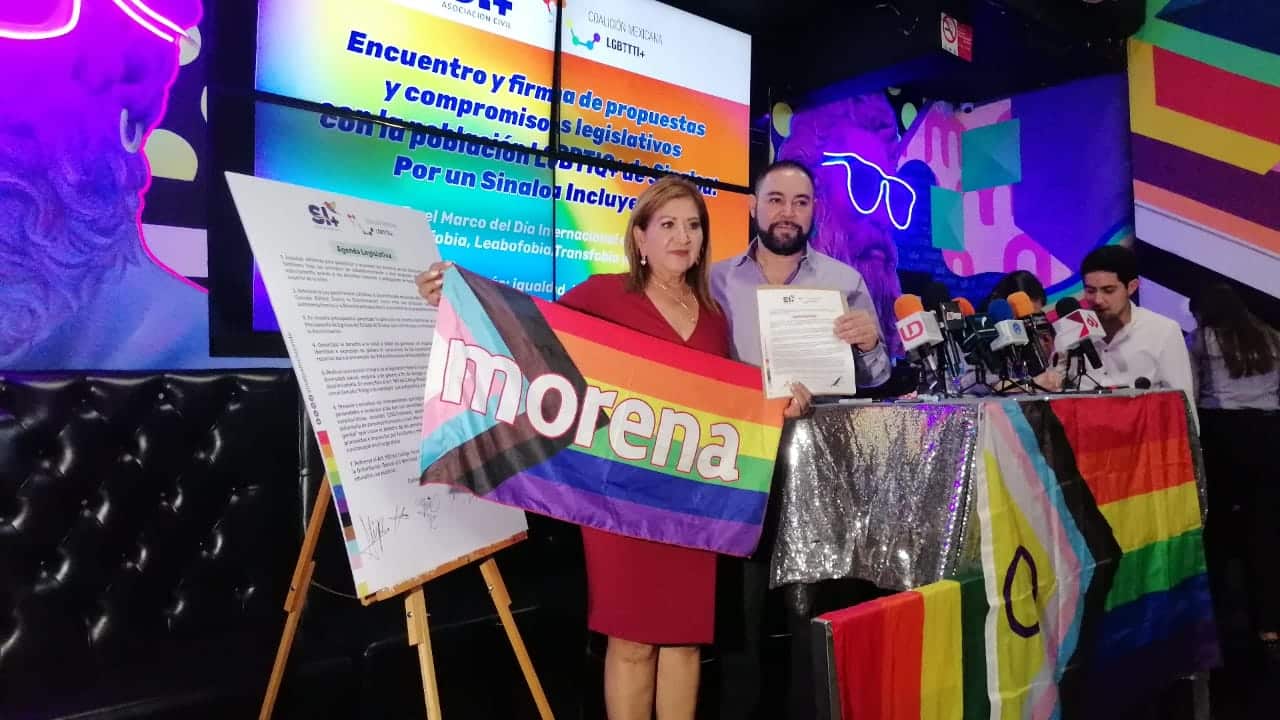 Candidatos de Morena, MC, PAS, PT, y PVEM firmaron un convenio por una agenda incluyente.