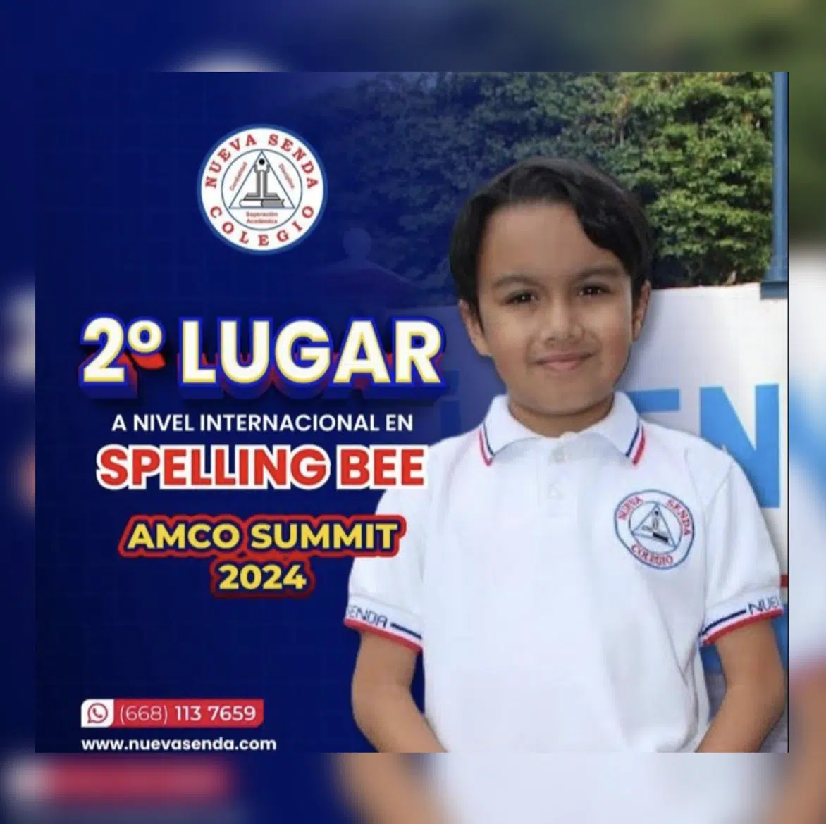 Carlos Rodríguez Covarrubias niño del Colegio Nueva Senda de Los Mochis participando en Amco Summit 2024 en Guadalajara