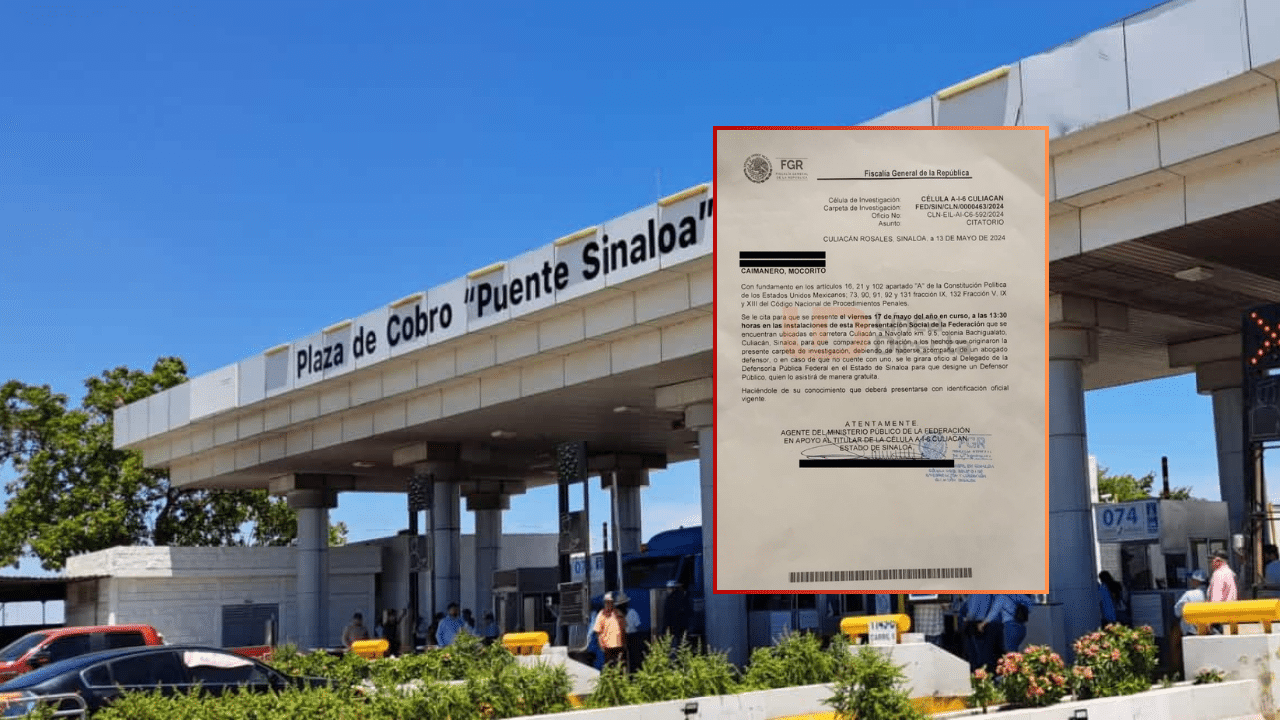 Documento y caseta de peaje