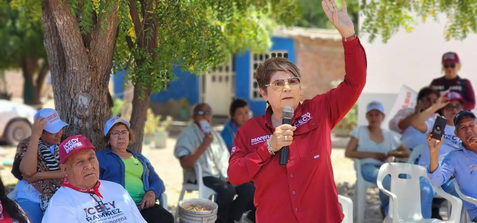 Cecy Ramírez en la comunidad El Toruno
