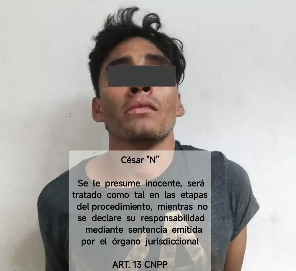 César fue detenido por presuntamente robar un celular en Mazatlán