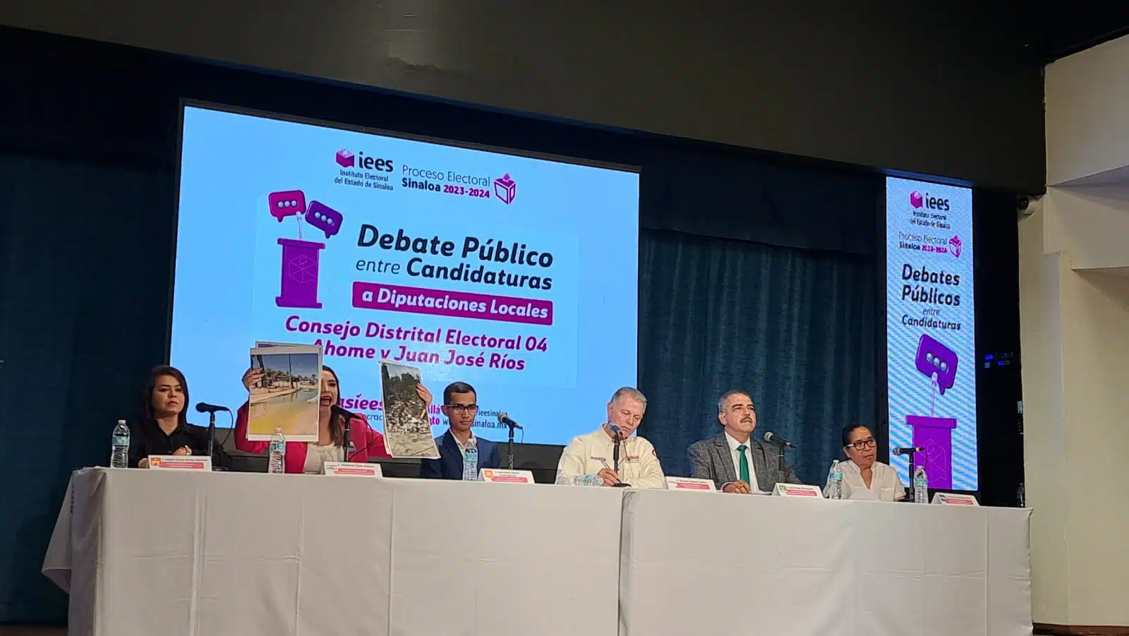 Debate público entre diputados locales por el distrito electoral 04 Ahome y Juan José Ríos
