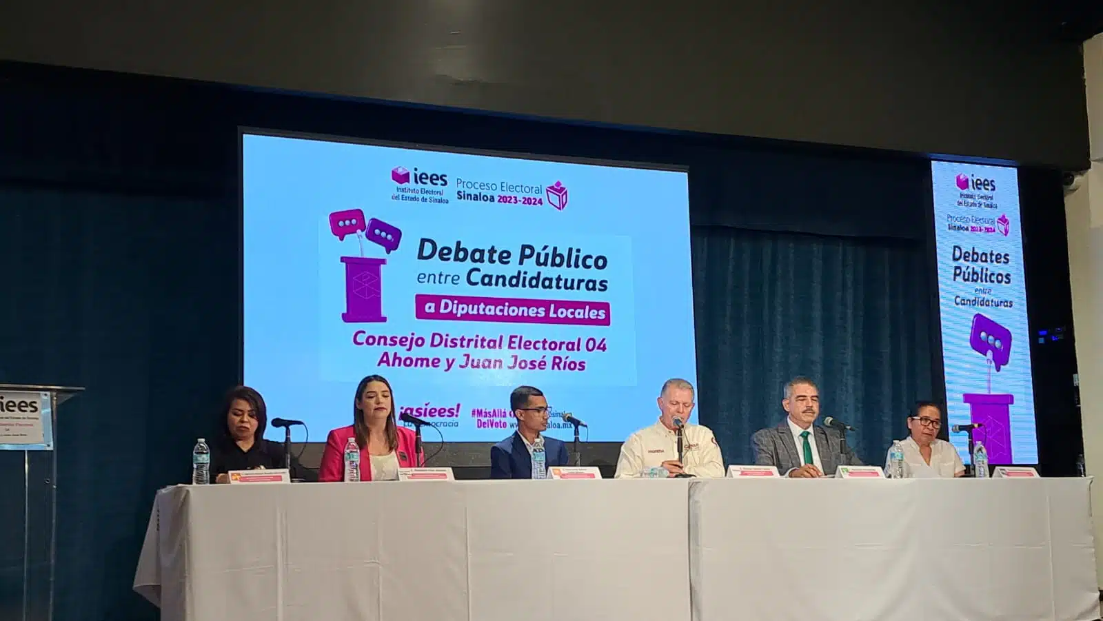 Debate público entre diputados locales por el distrito electoral 04 Ahome y Juan José Ríos