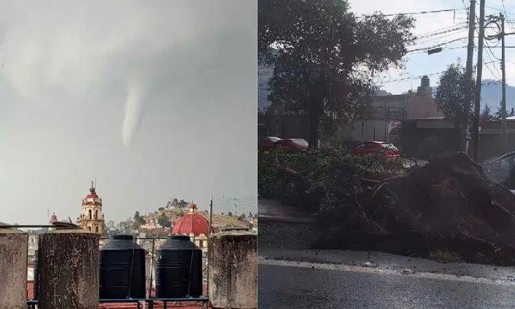 Se registra tornado en Toluca, Edomex