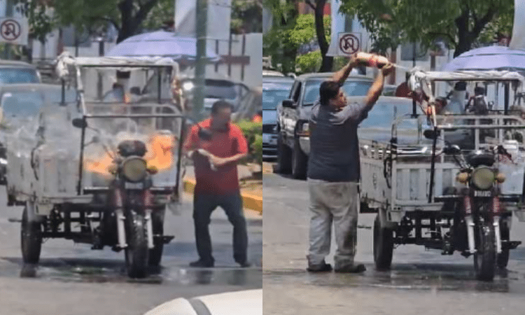 Hombre apaga incendio con una Coca-Cola y se hace viral