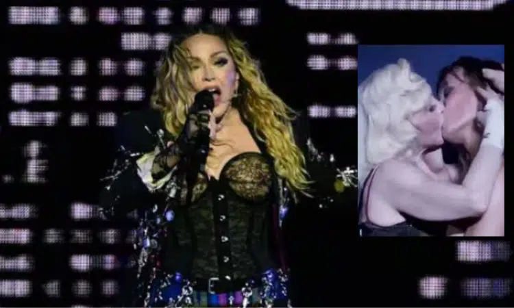 Madonna protagoniza apasionado beso con una de sus bailarinas en Brasil