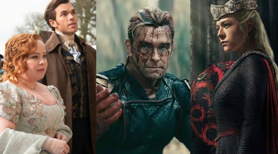 Imagenes de Brigerton, The Boys y House of the Dragon