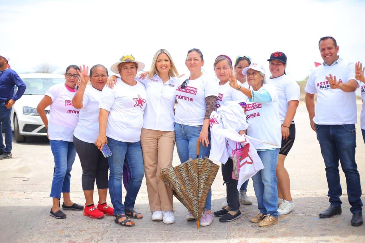 Estrella Palacios durante su campaña con Morena