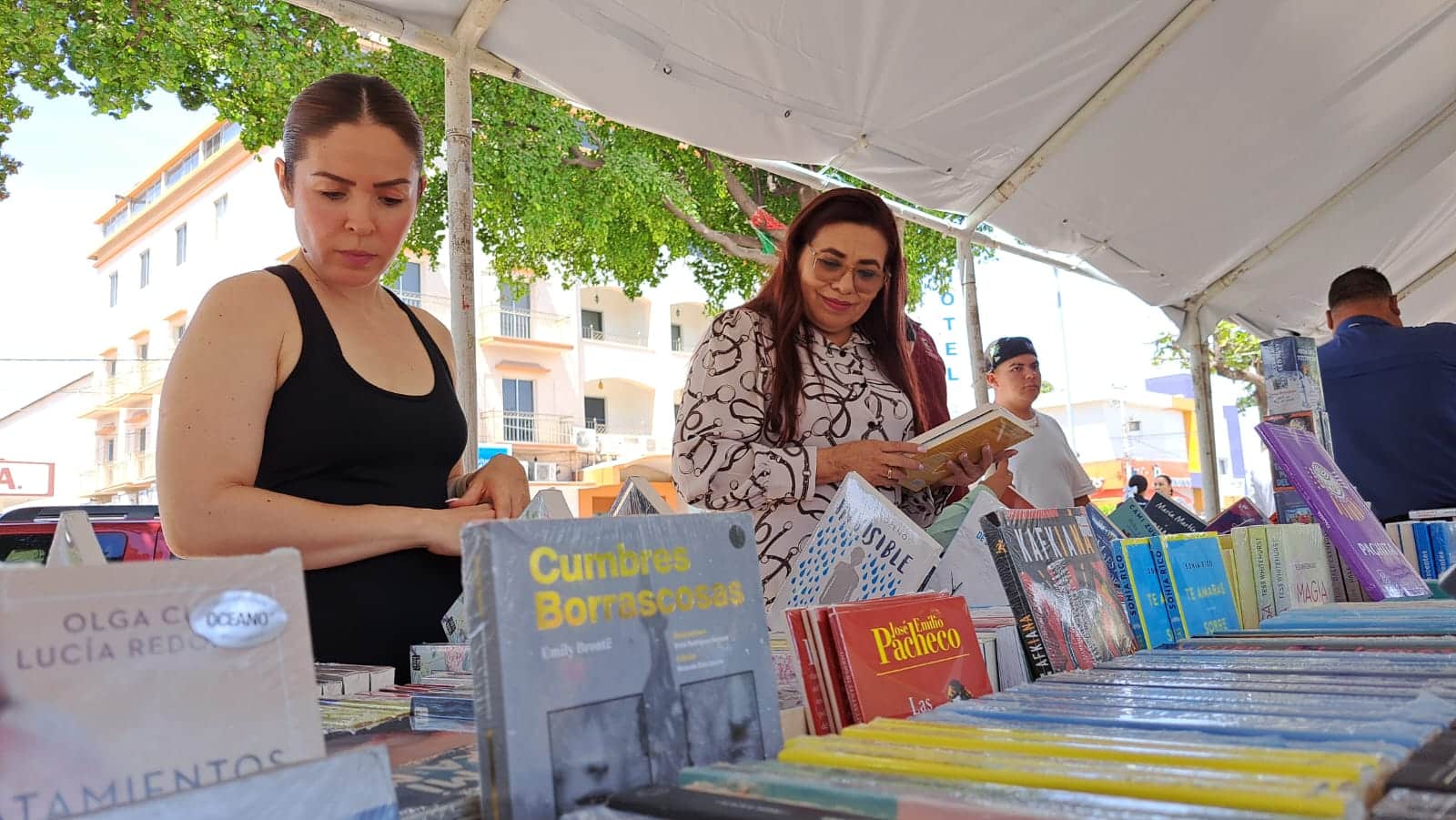 Feria del Libro en la plazuela de Guamúchil