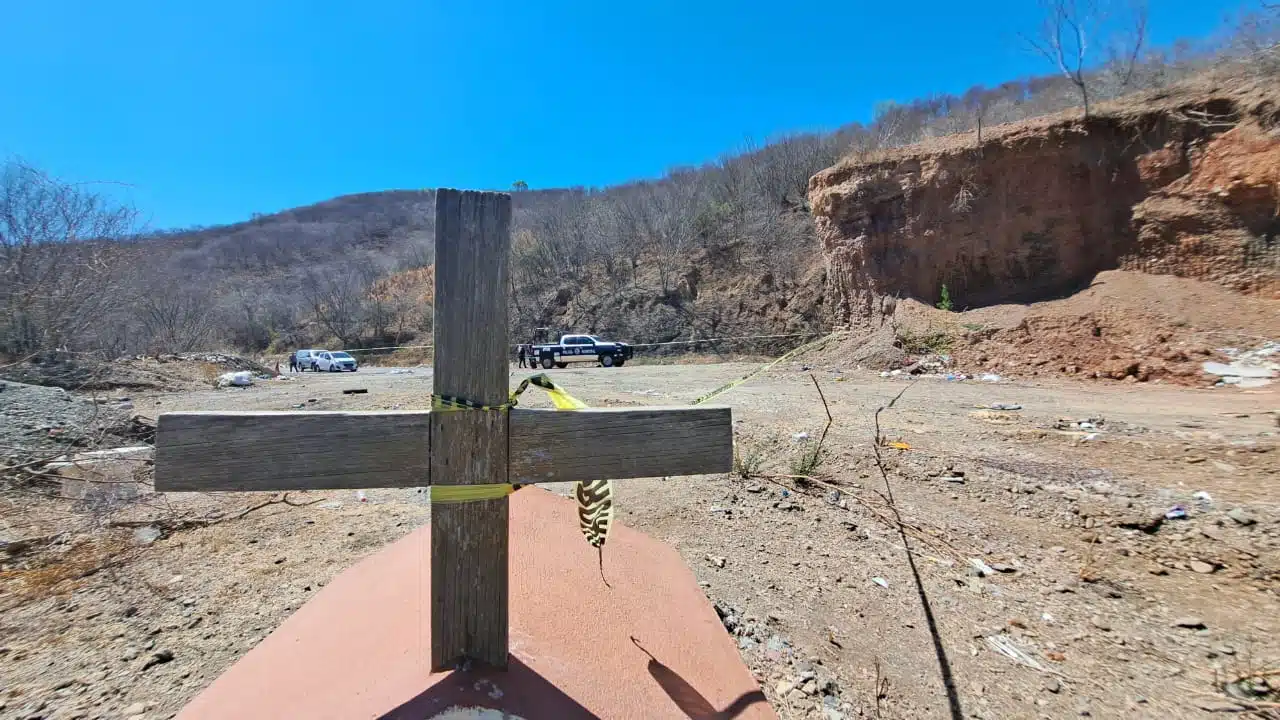 Lugar donde fue localizado un hombre asesinado a balazos en Los Mayos, Sanalona