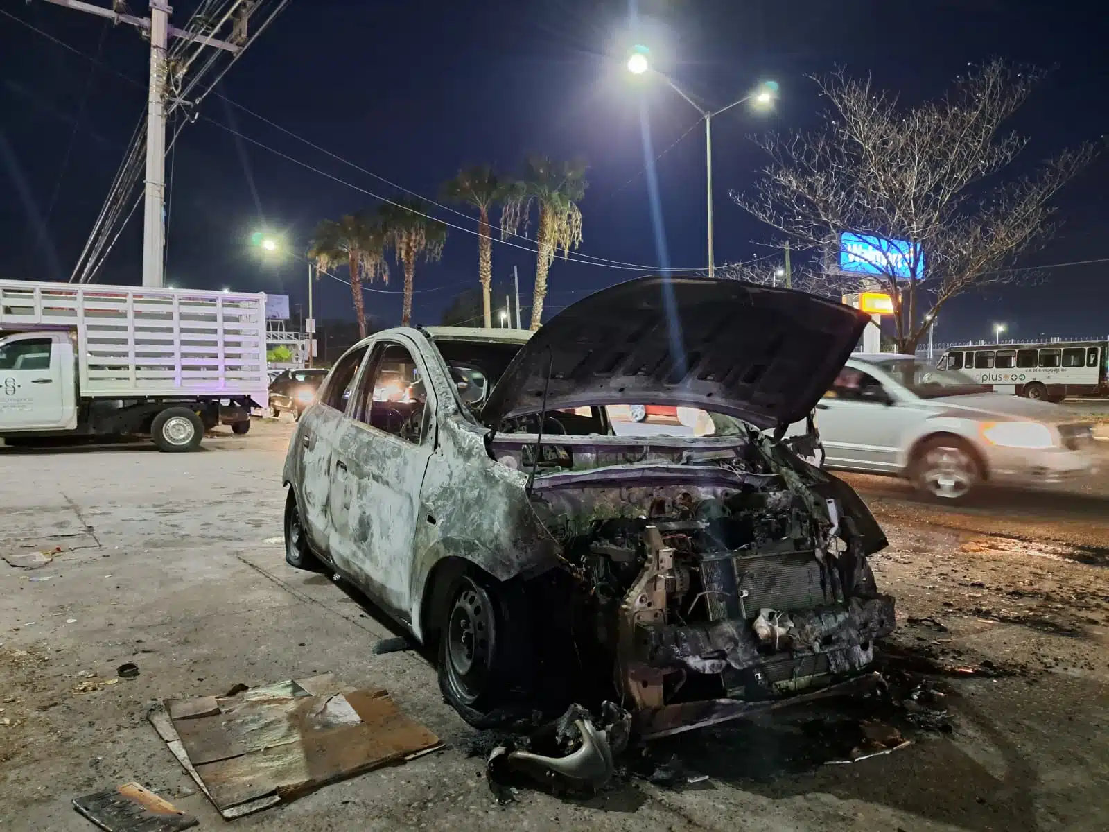 Daños severos que dejaron en pérdida total al vehículo.