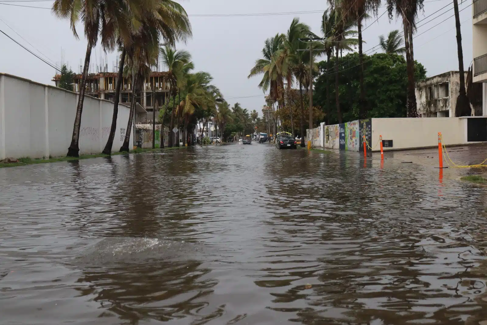 Colonia de Mazatlán inundada por lluvias