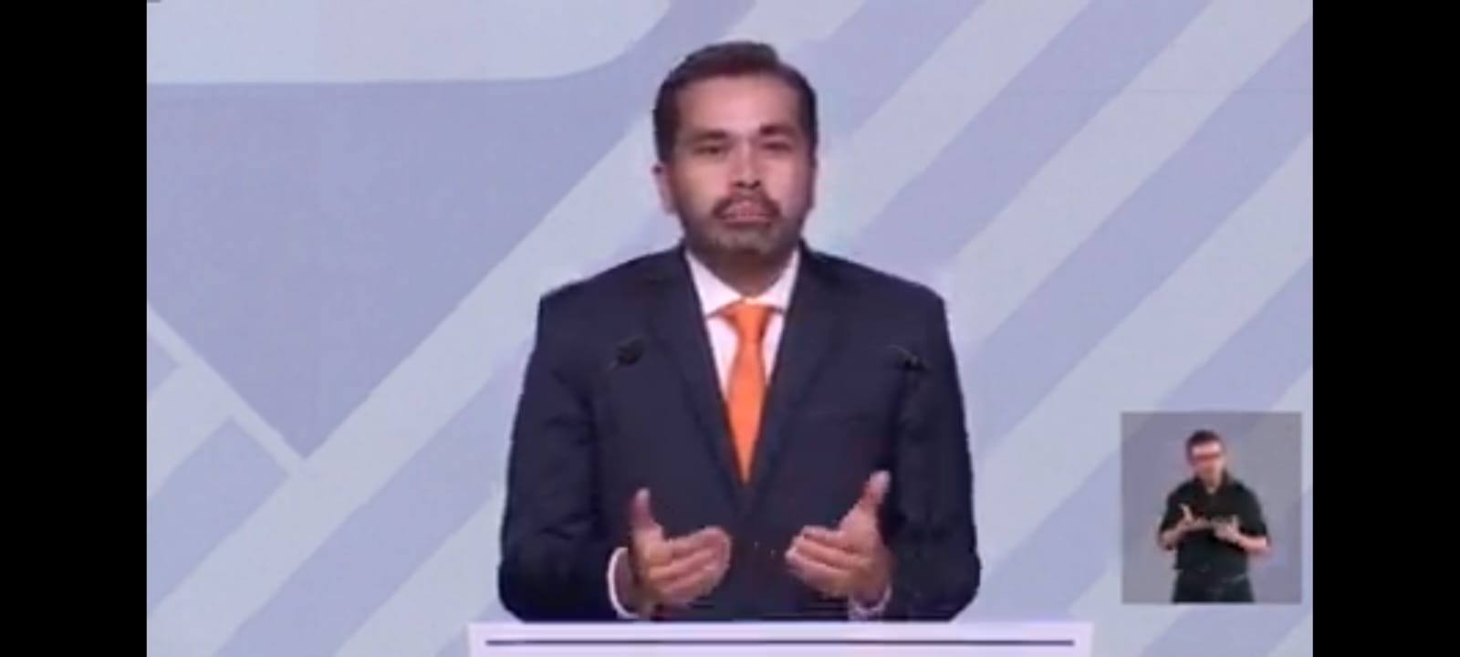 Jorge Álvarez Máynez, candidato de Movimiento Ciudadano a la Presidencia de la República, en el último debate