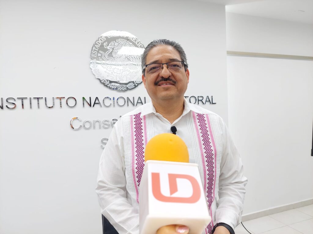 Jorge Luis Ruelas Miranda, vocal Ejecutivo del Instituto Nacional Electoral (INE) en Sinaloa, en entrevista con Línea Directa en Culiacán
