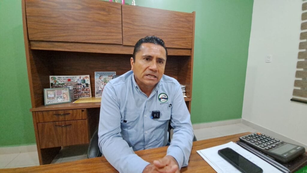 Modesto López Leal, presidente del módulo de riego Guasave, en entrevista con Línea Directa