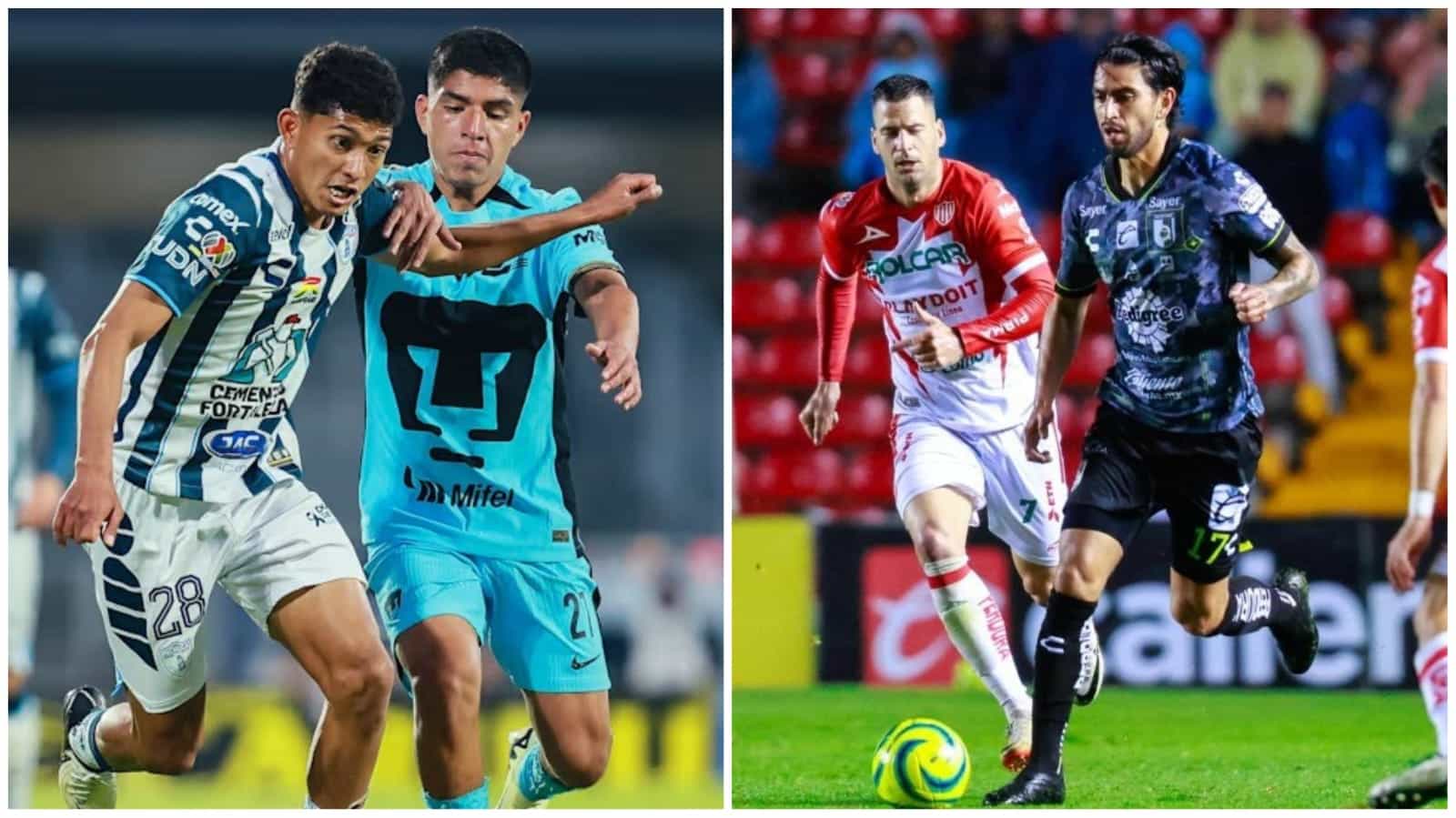 Necaxa vs Querétaro y Pachuca vs Pumas