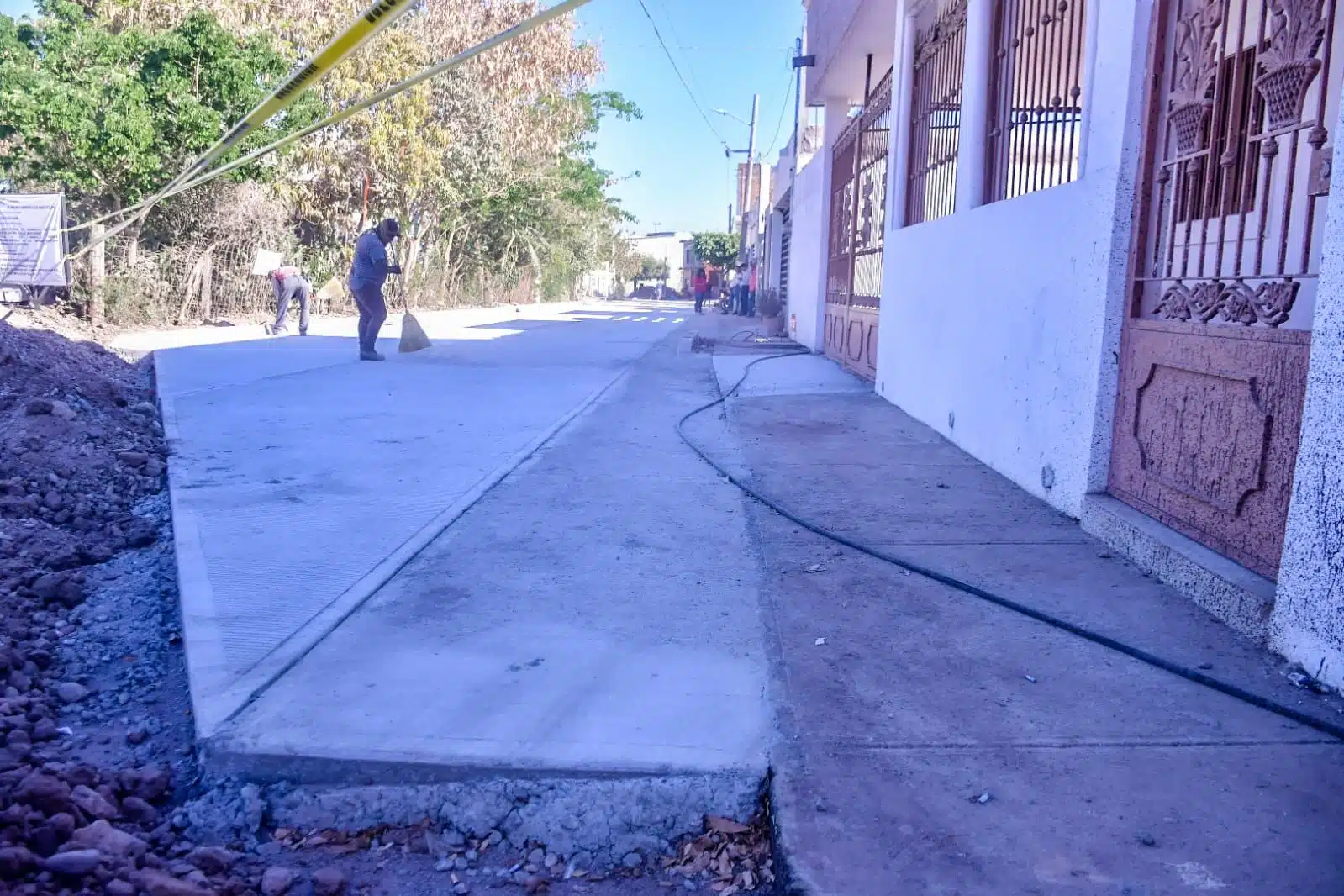 Obras Públicas en una colonia de Mazatlán