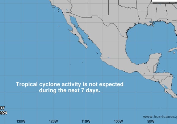 Mapa de actividad ciclónica