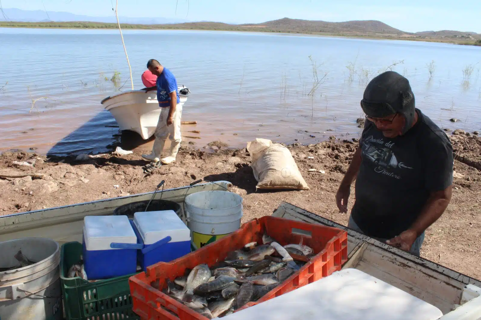 Pescadores de Angostura en Sinaloa