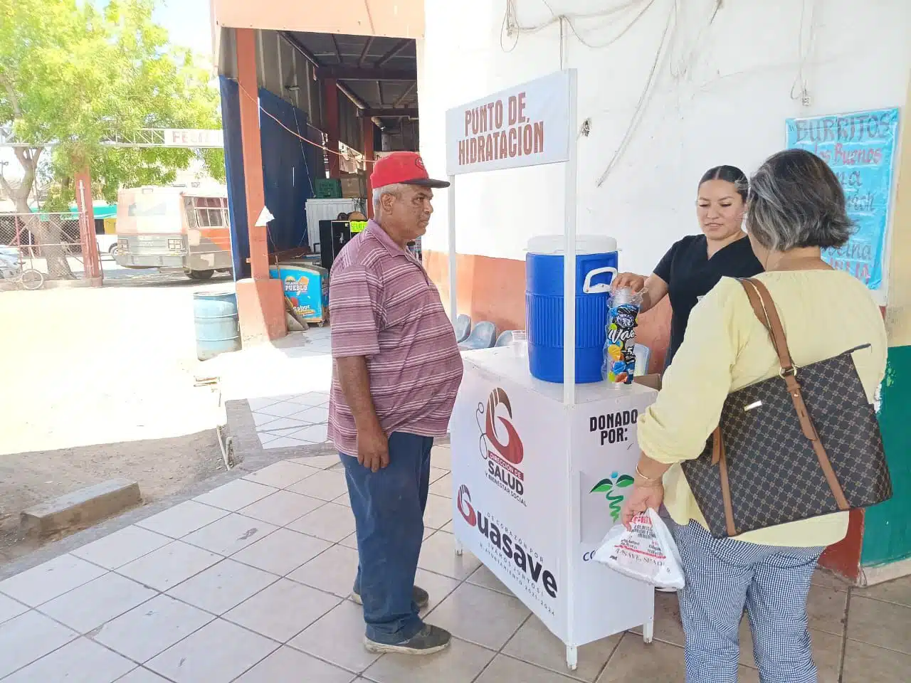 Punto de hidratación en Guasave