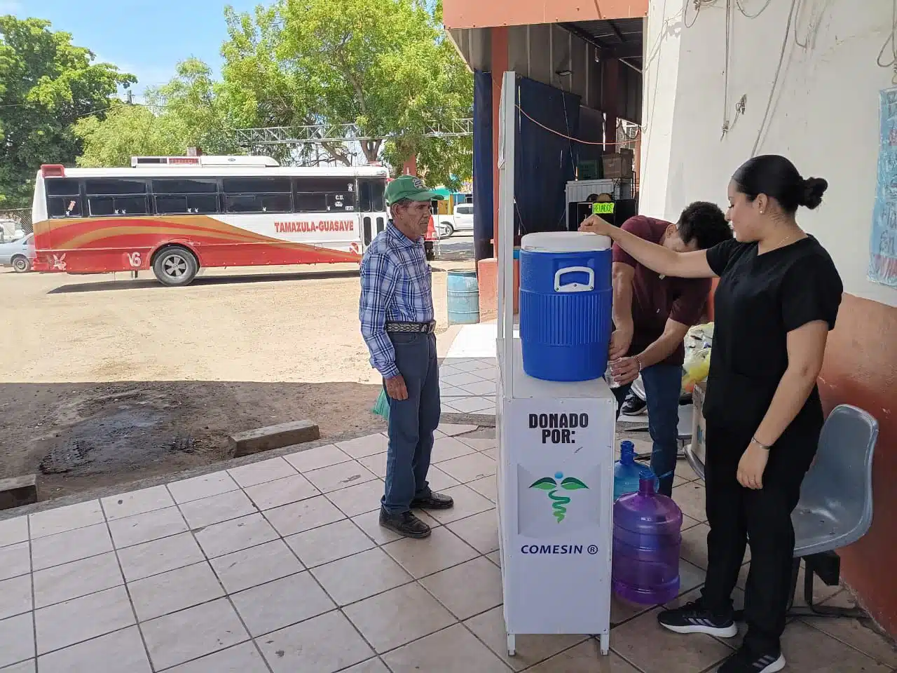 Punto de hidratación en Guasave