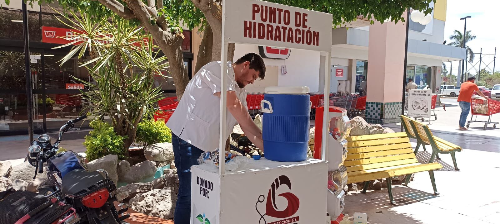 Punto de hidratación en Guasave