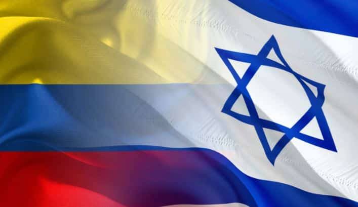 Las banderas de Colombia e Israel juntas