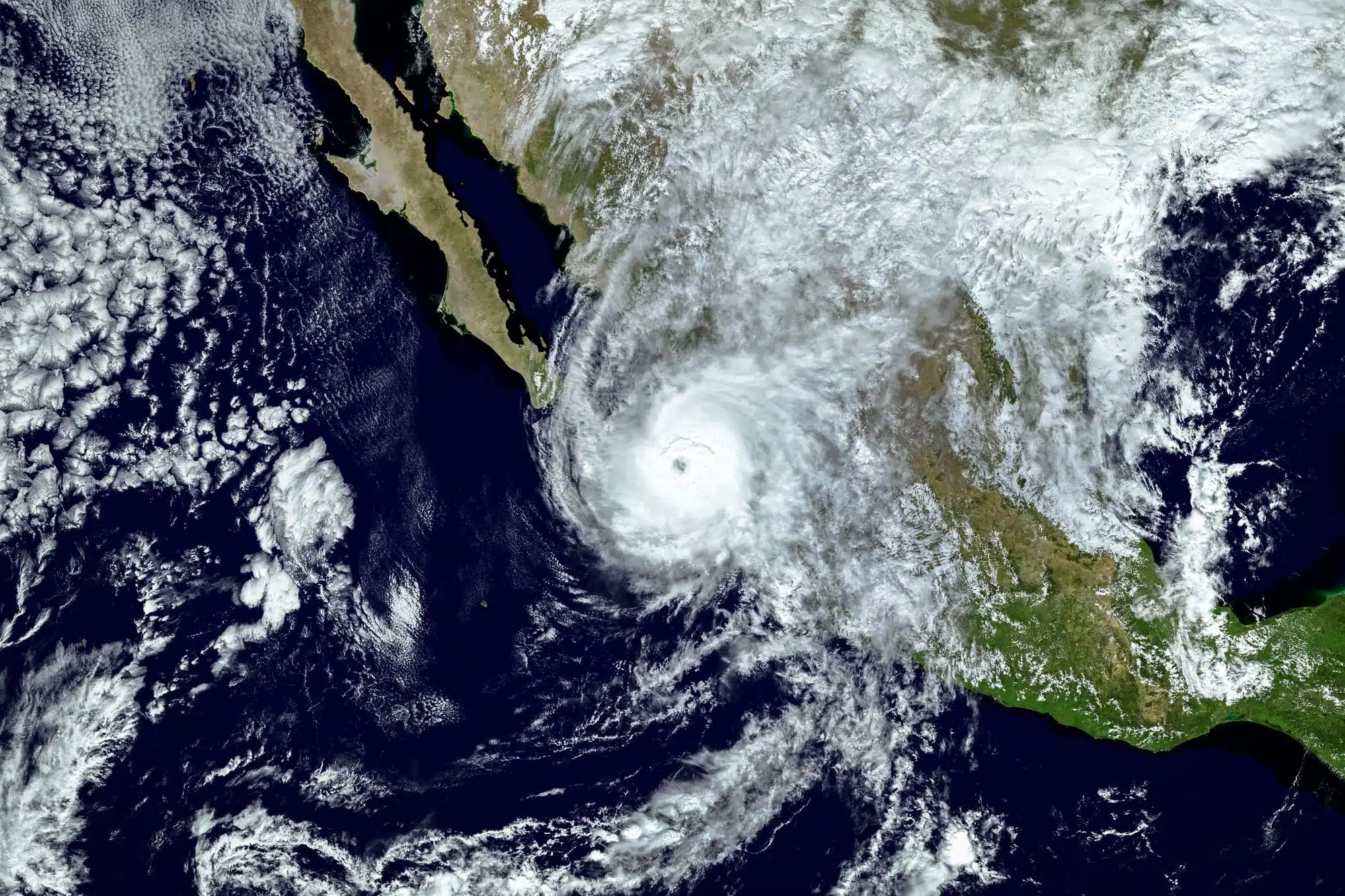 Mapa de México y huracanes