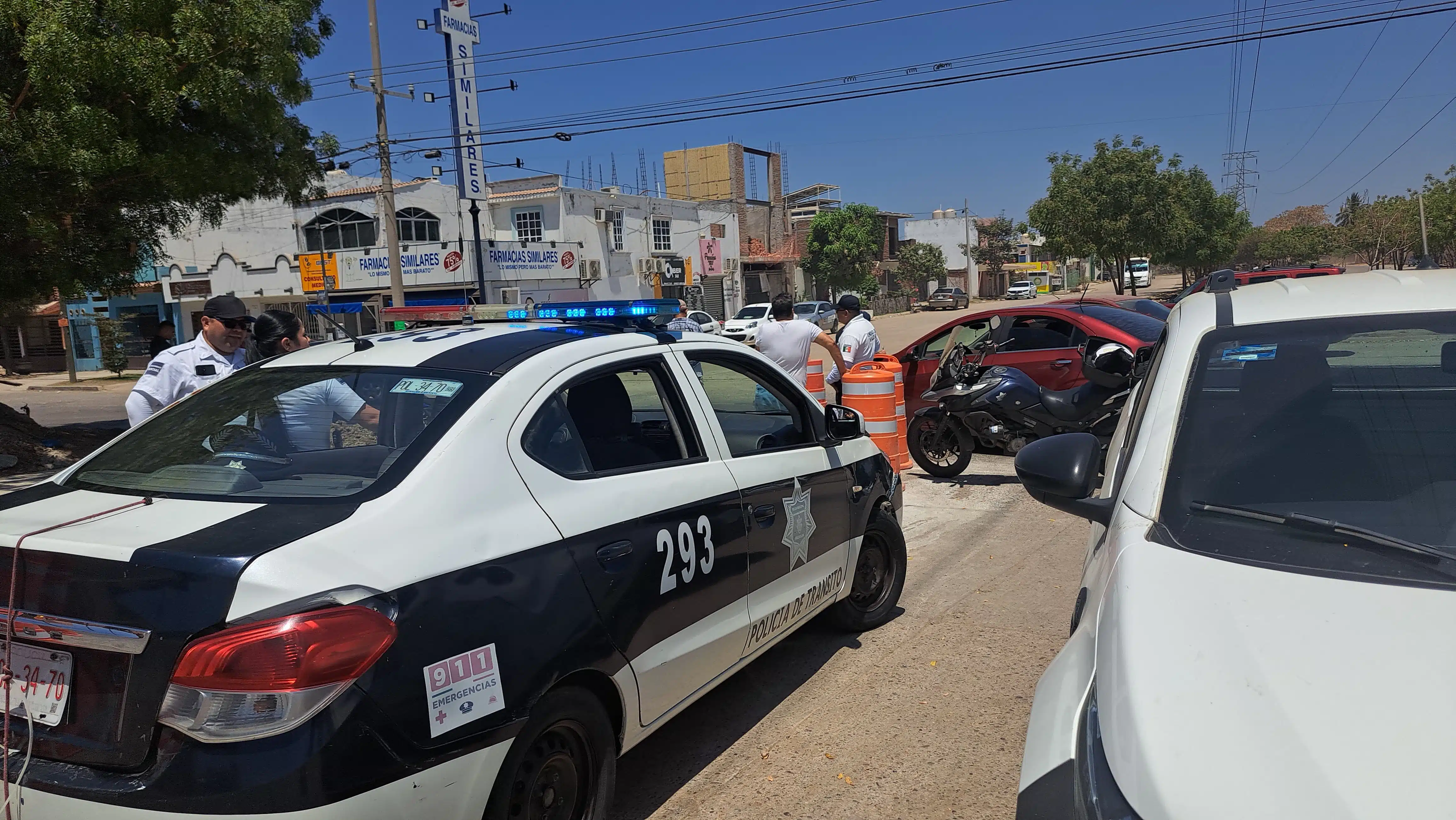 Tránsito municipal de Mazatlán en accidente
