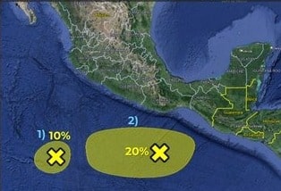 Mapa de México huracanes
