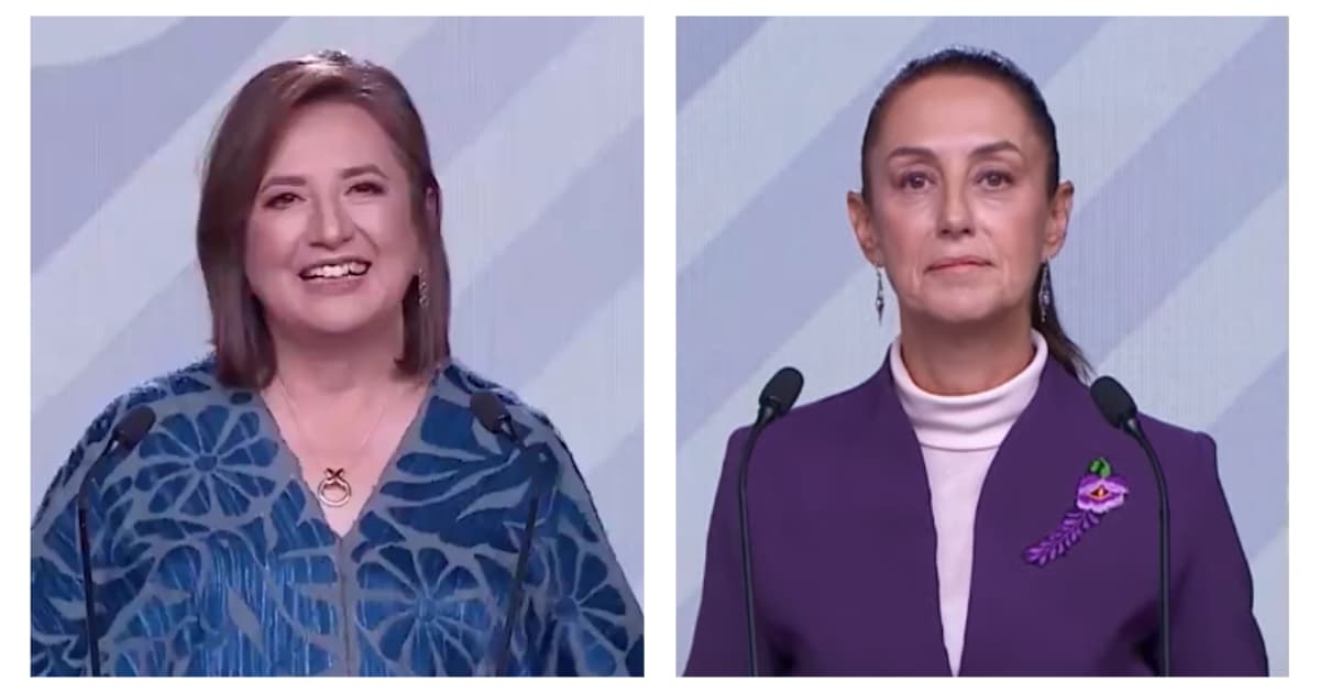 Xóchitl Gálvez y Claudia Sheinbaum en el último debate presidencial