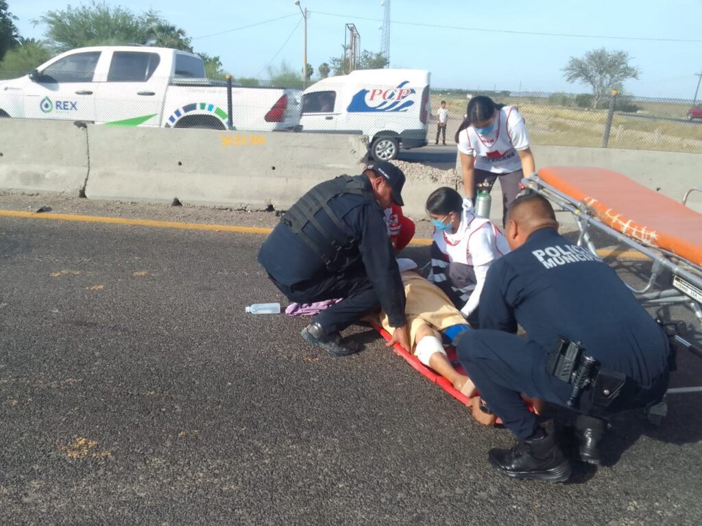 Persona lesionada tras accidente en la carretera México 15