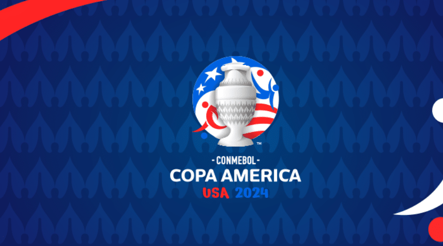 Logo de la Copa América 2024 con fondo azul