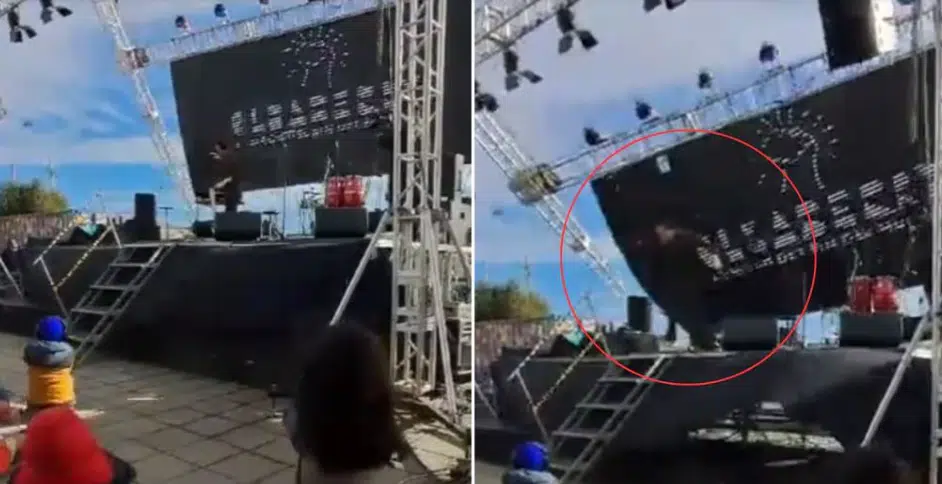 Pantalla gigante se desploma sobre escenario en pleno show de magia en Chile