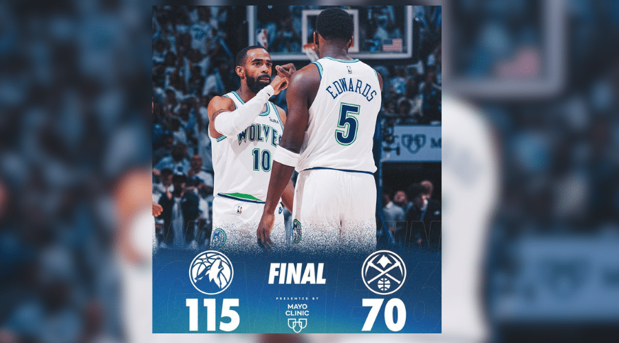 resultado final del encuentro entre Timberwolves y Nuggets
