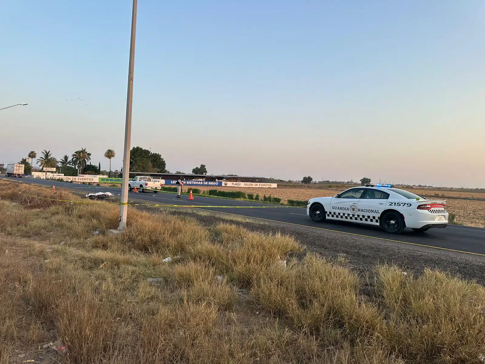 Guarda Nacional acordona el sitio del accidente