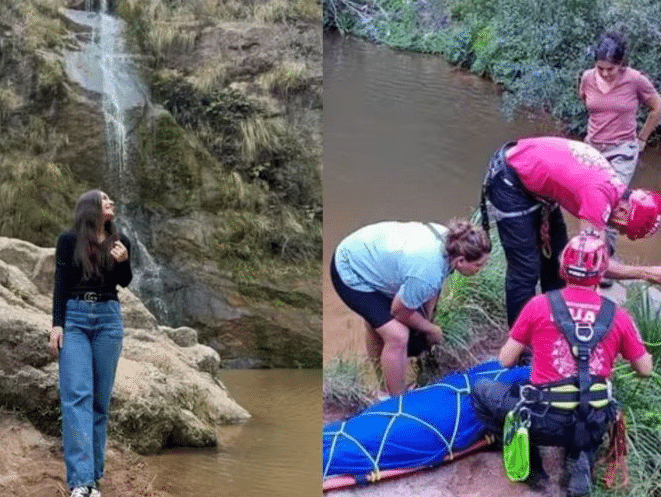 Joven sobrevive tras caer de una cascada de 25 metros en Argentina: 