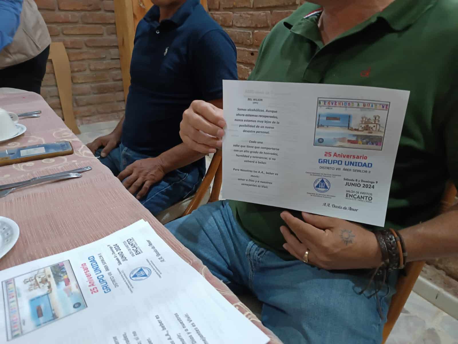 Alcohólicos Anónimos del “Grupo Unidad” de Guasave