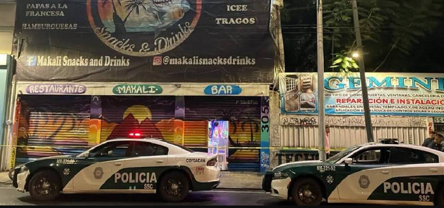 Balacera frente a bar deja 2 muertos y 3 heridos en Coyoacán