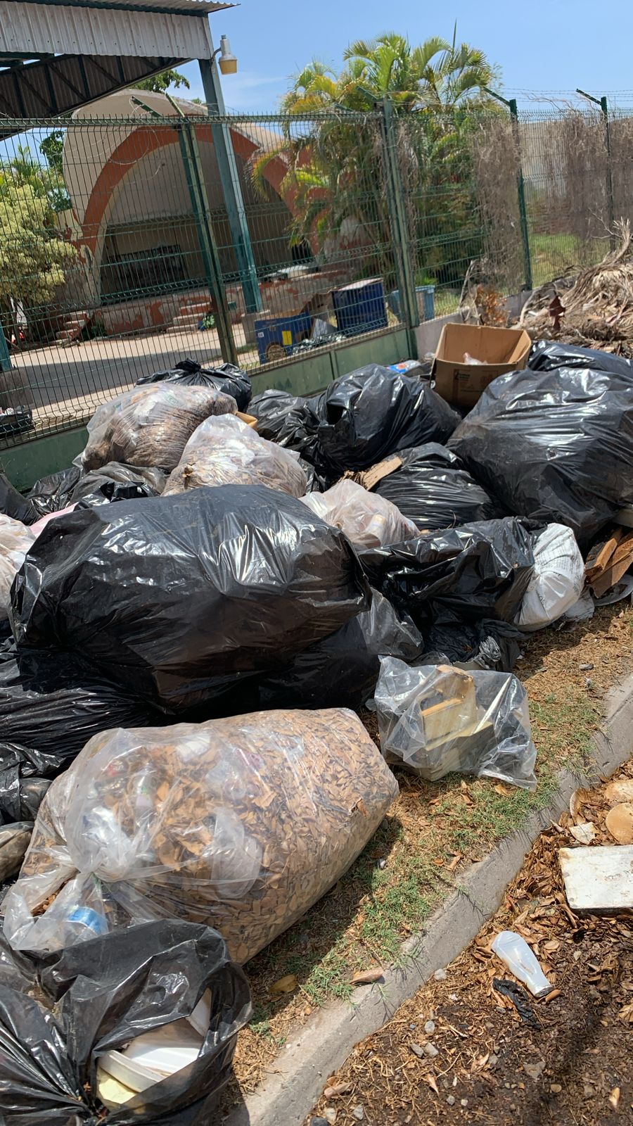 Basura en la calle de la primaria "Justo Sierra"